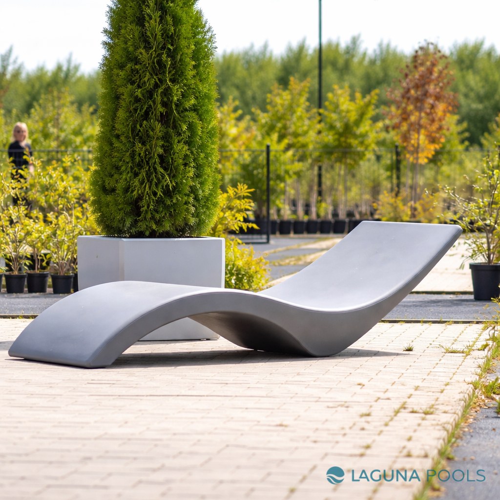 Лежак для бассейна — вид сверху